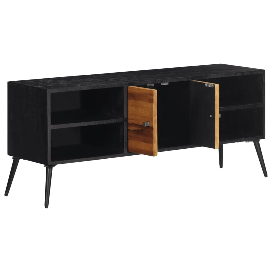 Meuble TV 112x31x45 cm teck massif récupéré - 2