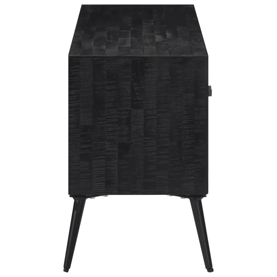 Meuble TV 112x31x45 cm teck massif récupéré - 4