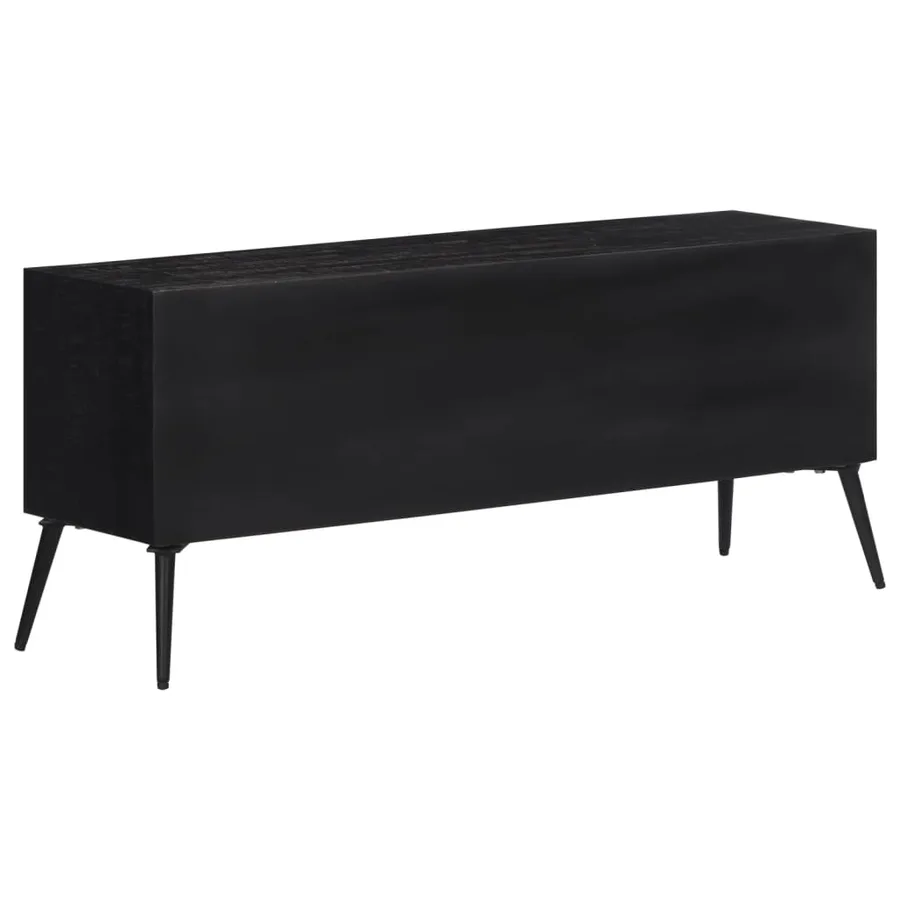 Meuble TV 112x31x45 cm teck massif récupéré - 5