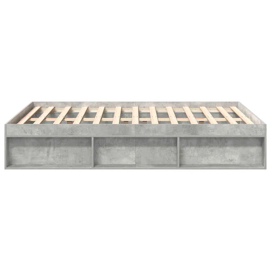 Cadre de lit sans matelas gris béton 140x200 cm - 6