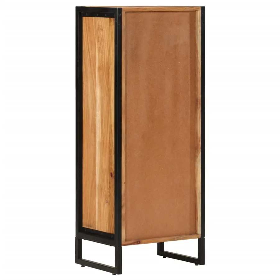 Armoire de salle de bain bois massif d'acacia et fer - 5