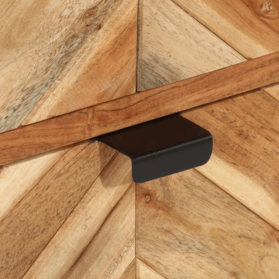 Armoire de salle de bain bois massif d'acacia et fer - 6