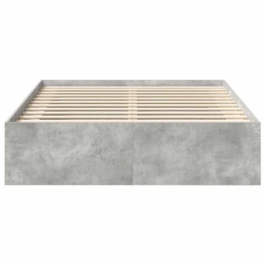 Cadre de lit sans matelas gris béton 120x200 cm - 5