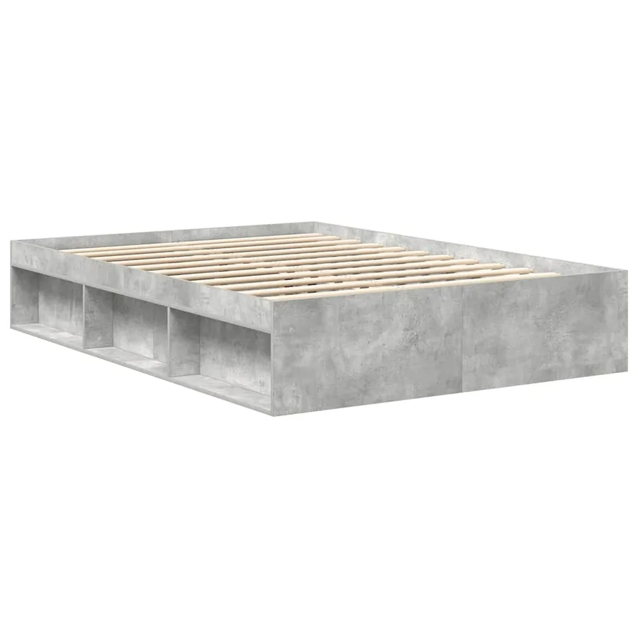 Cadre de lit sans matelas gris béton 120x200 cm - 7