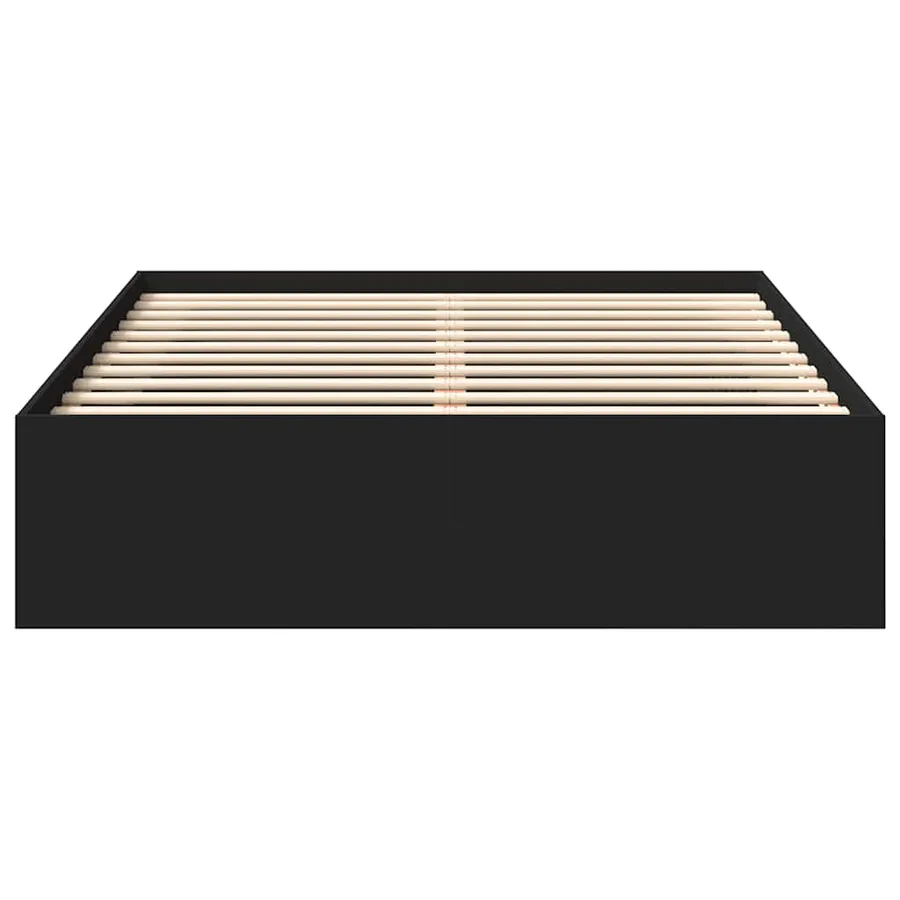 Cadre de lit sans matelas noir 140x200 cm - 5