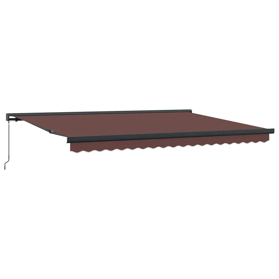 Auvent manuel rétractable marron 450x300 cm - 2