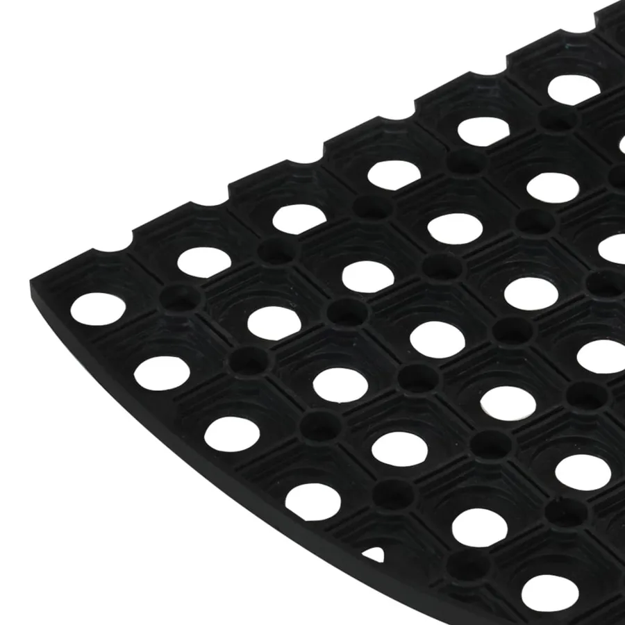 Tapis de porte demi-rond 45x75 cm caoutchouc - 5