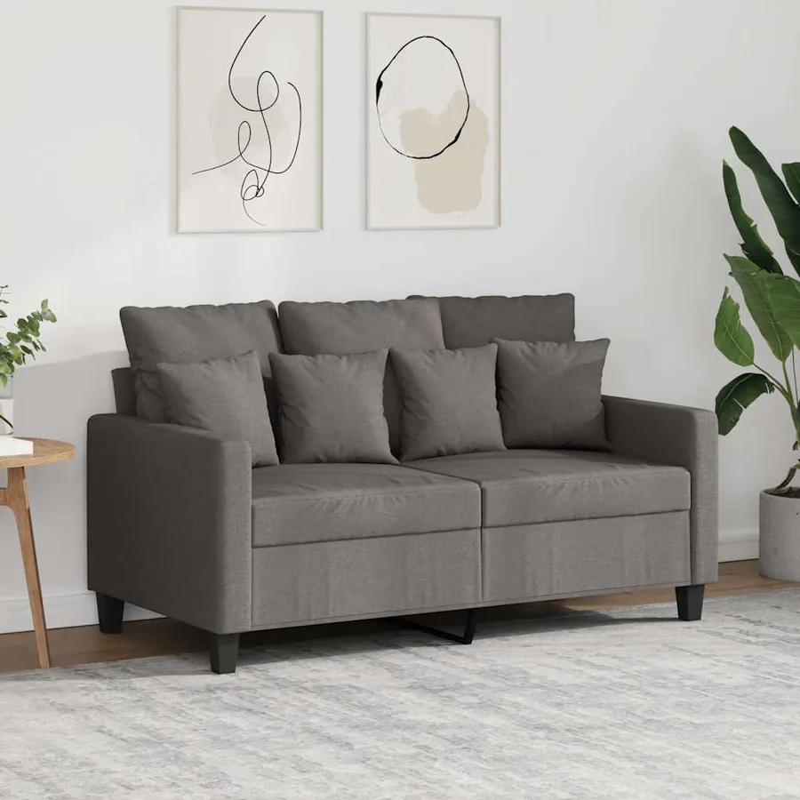 Canapé à 2 places Taupe 120 cm Tissu