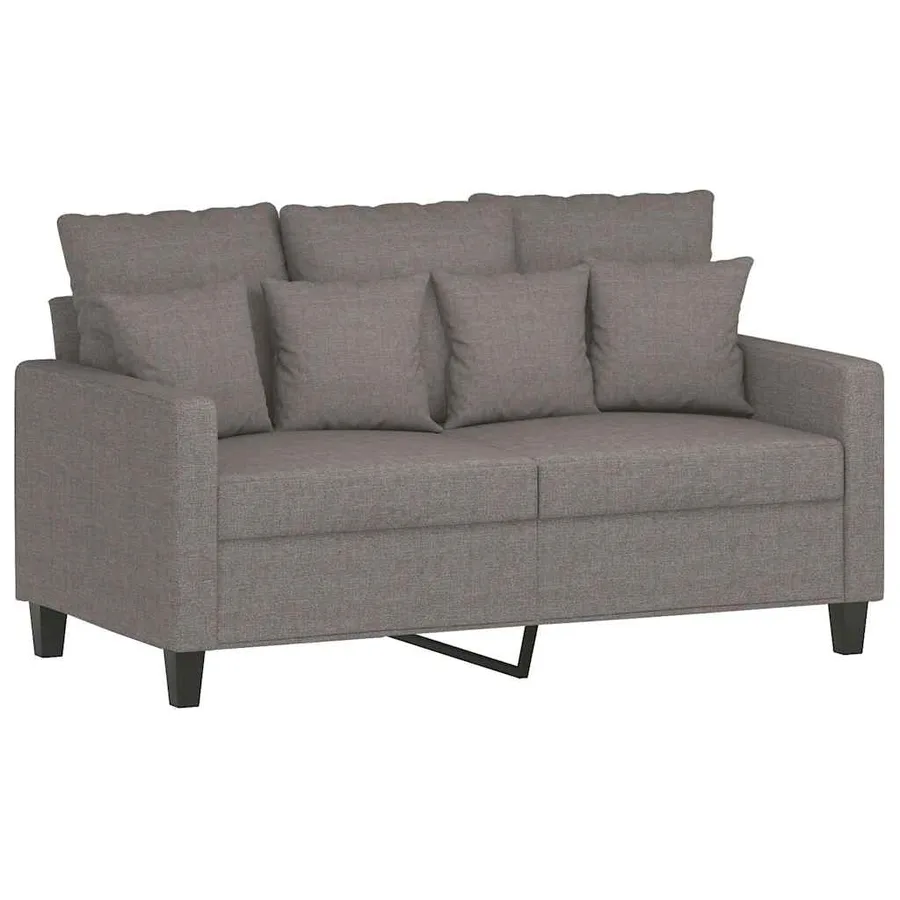 Canapé à 2 places Taupe 120 cm Tissu - 2