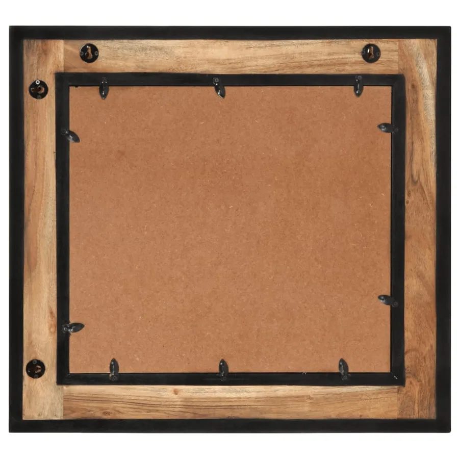 Miroir de salle de bain 60x1x55 cm bois massif d'acacia - 3