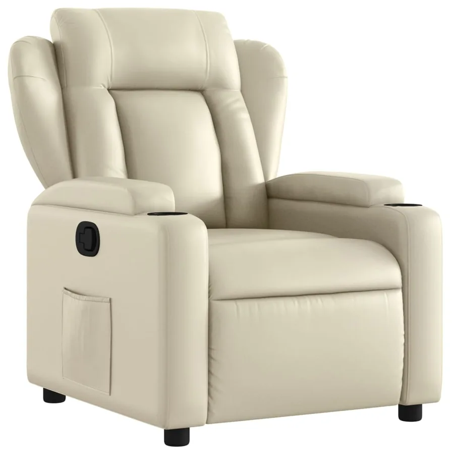 Fauteuil inclinable Crème Similicuir - 2