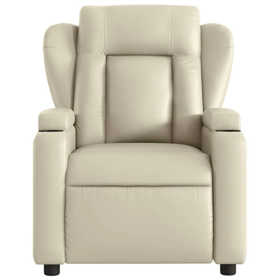 Fauteuil inclinable Crème Similicuir - 3