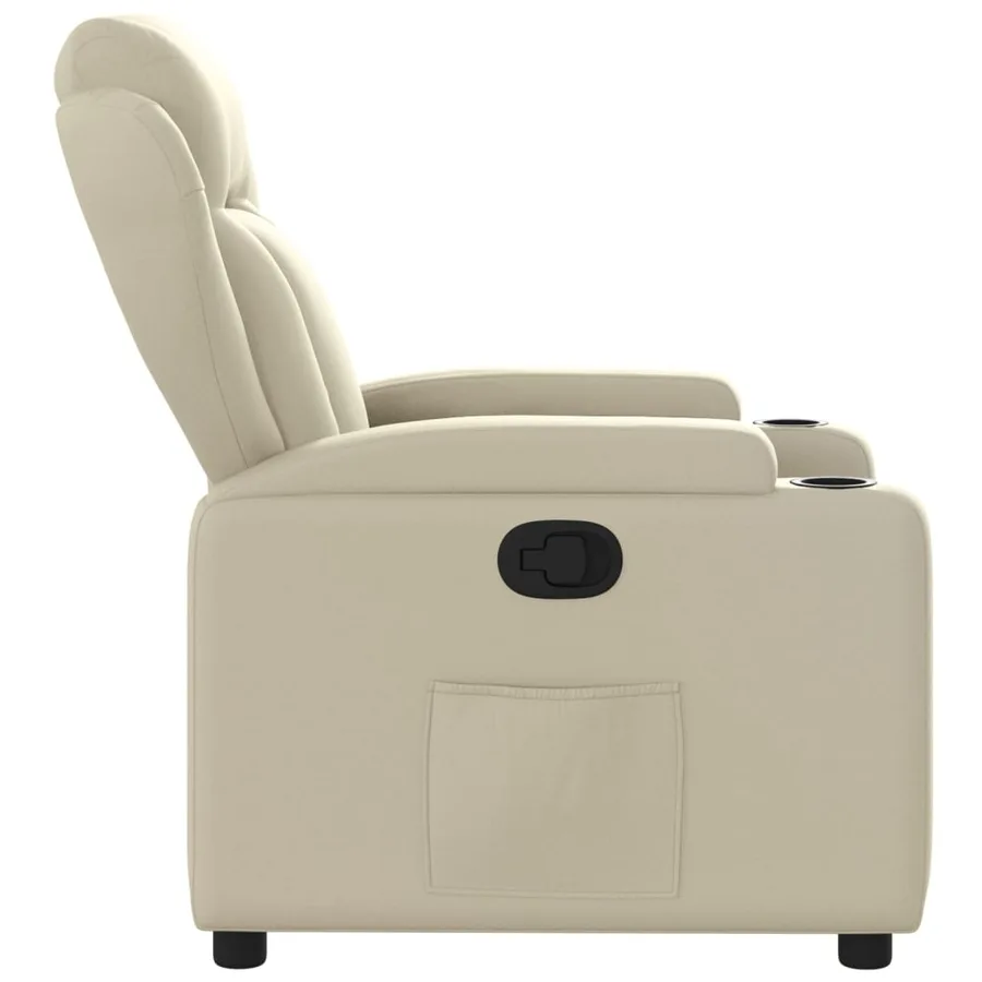 Fauteuil inclinable Crème Similicuir - 4