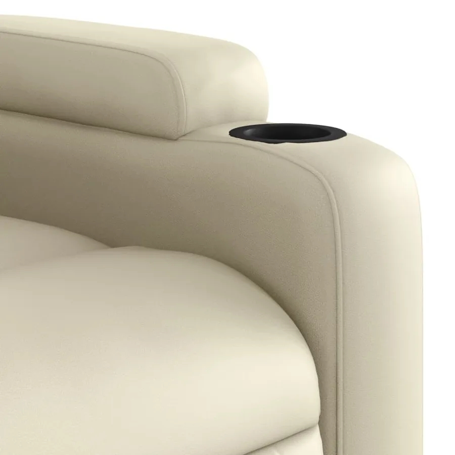 Fauteuil inclinable Crème Similicuir - 8