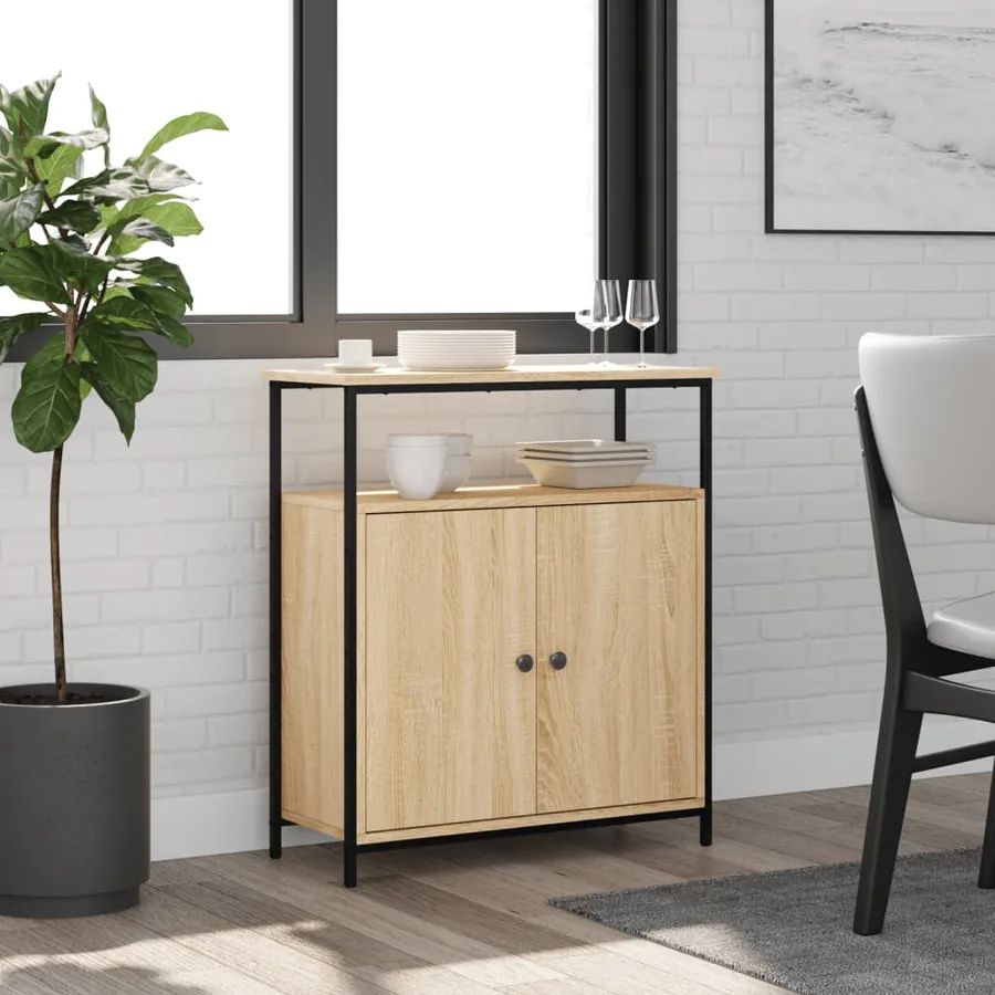 Buffet Chêne Sonoma 70x30x80 cm Bois d'ingénierie