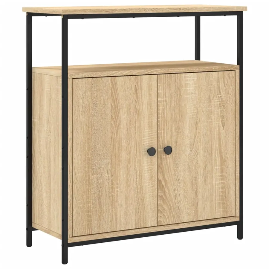 Buffet Chêne Sonoma 70x30x80 cm Bois d'ingénierie - 2