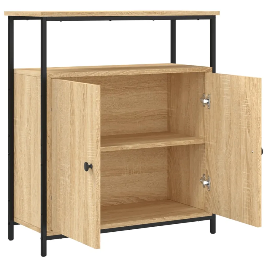 Buffet Chêne Sonoma 70x30x80 cm Bois d'ingénierie - 5