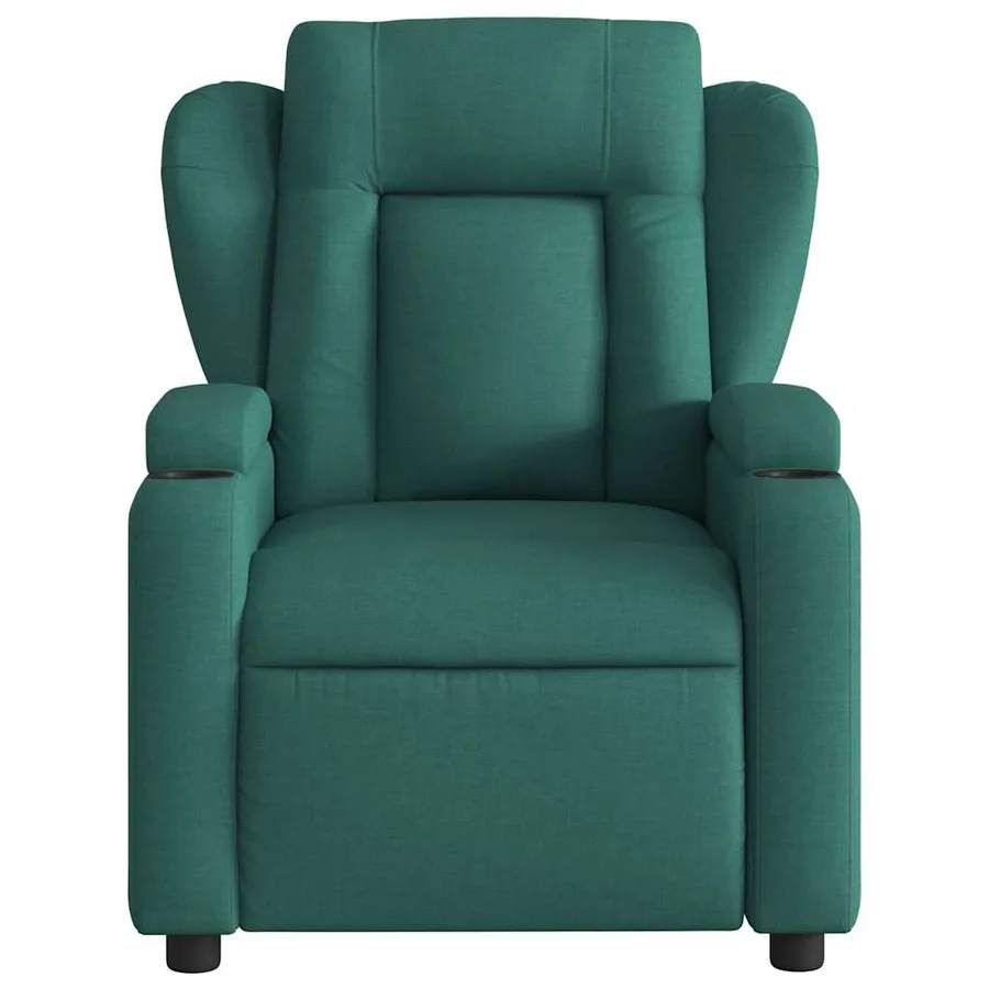Fauteuil de massage inclinable Vert foncé Tissu - 8