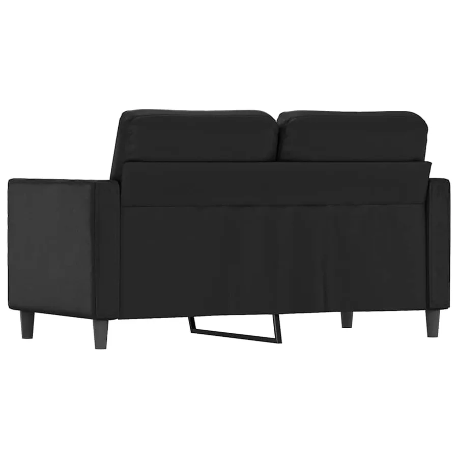 Canapé à 2 places Noir 120 cm Similicuir - 6