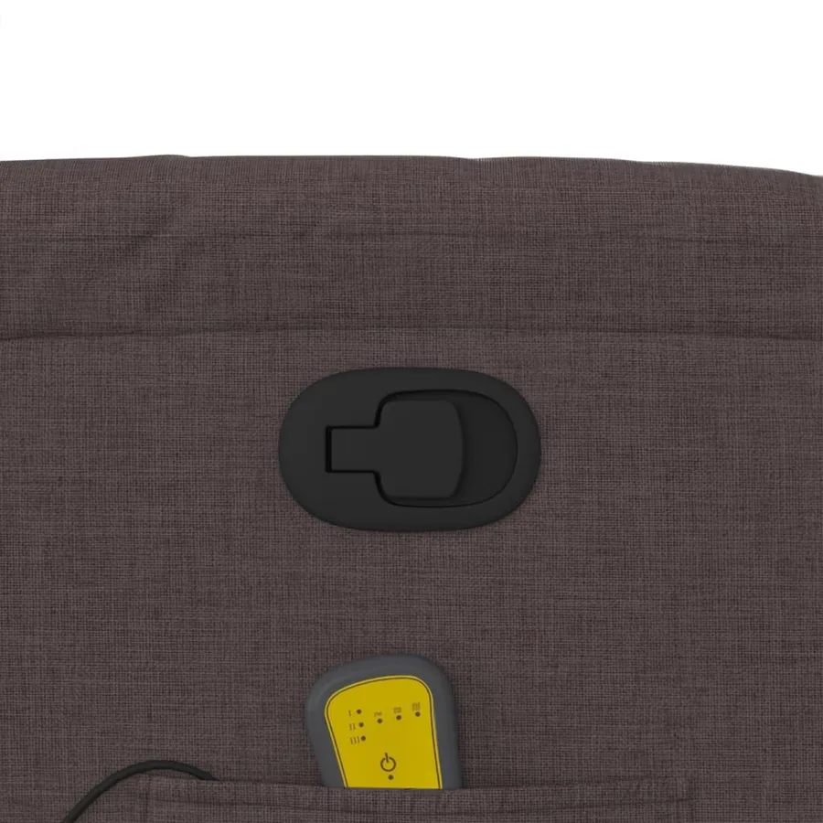 Fauteuil de massage inclinable Marron foncé Tissu - 10