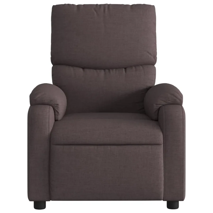 Fauteuil de massage inclinable Marron foncé Tissu - 4