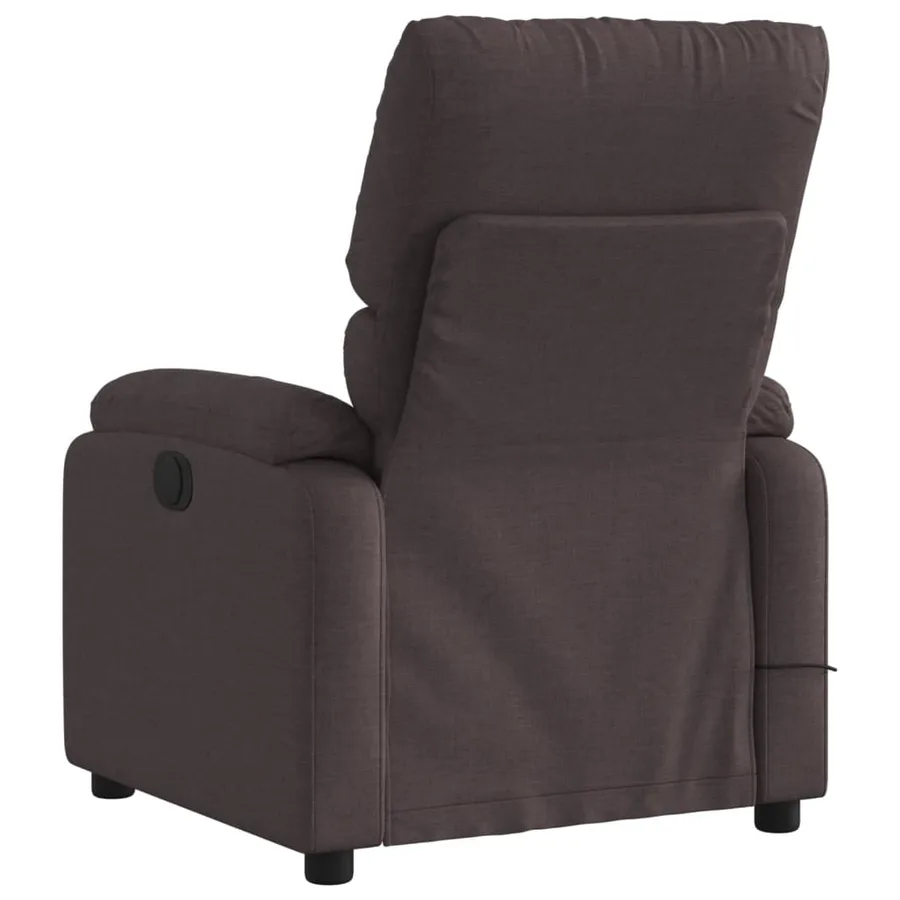 Fauteuil de massage inclinable Marron foncé Tissu - 6