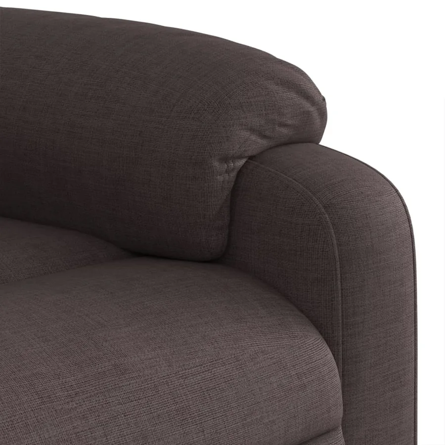 Fauteuil de massage inclinable Marron foncé Tissu - 9
