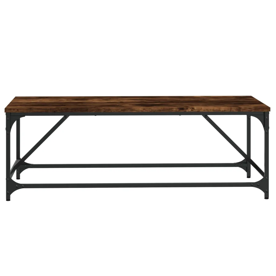 Table basse Chêne fumé 100x50x35 cm Bois d'ingénierie - 4