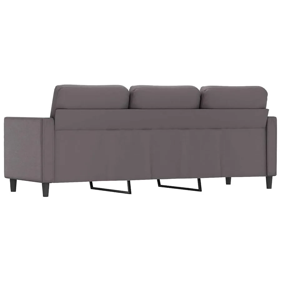 Canapé à 3 places Gris 180 cm Similicuir - 6