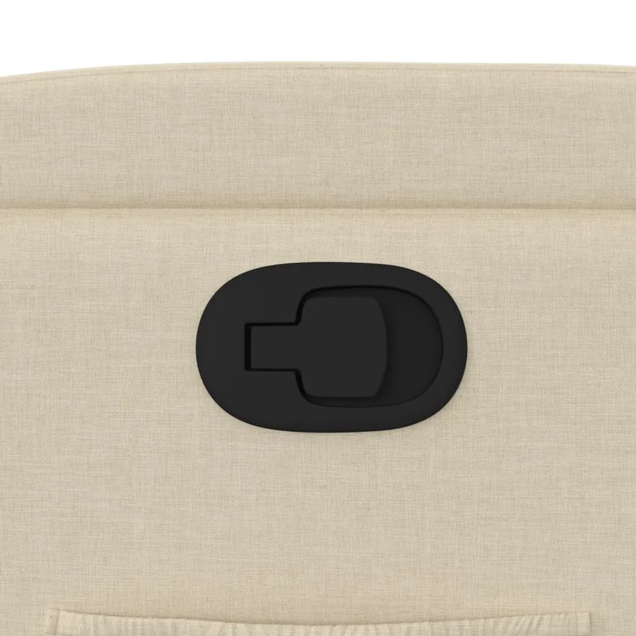 Fauteuil inclinable en tissu crème - 9