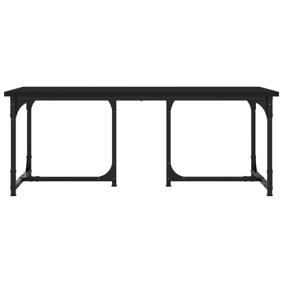 Table basse Noir 90x50x35 cm Bois d'ingénierie - 4