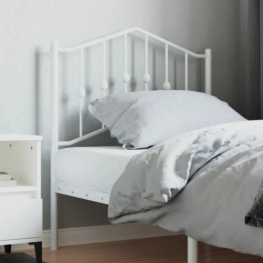 Tête de lit de remplacement métal blanc 80 cm