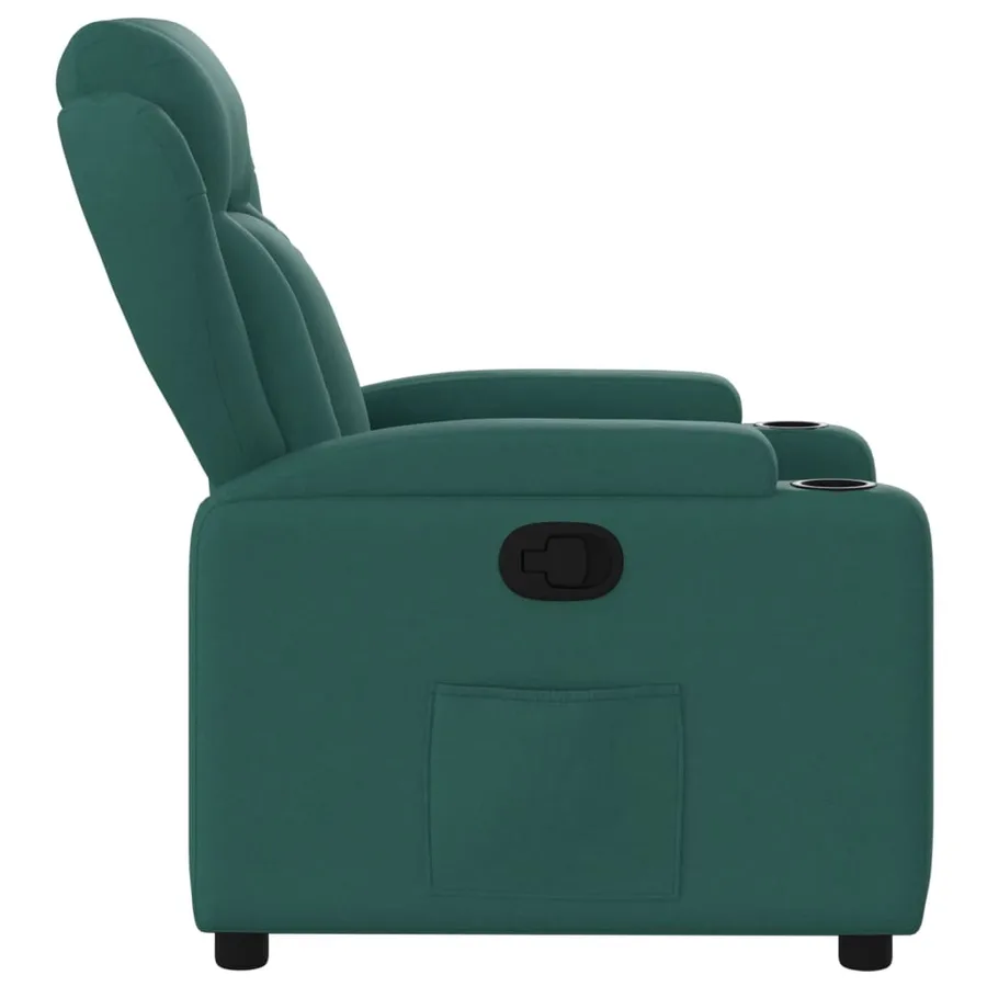 Fauteuil inclinable Vert foncé Tissu - 7