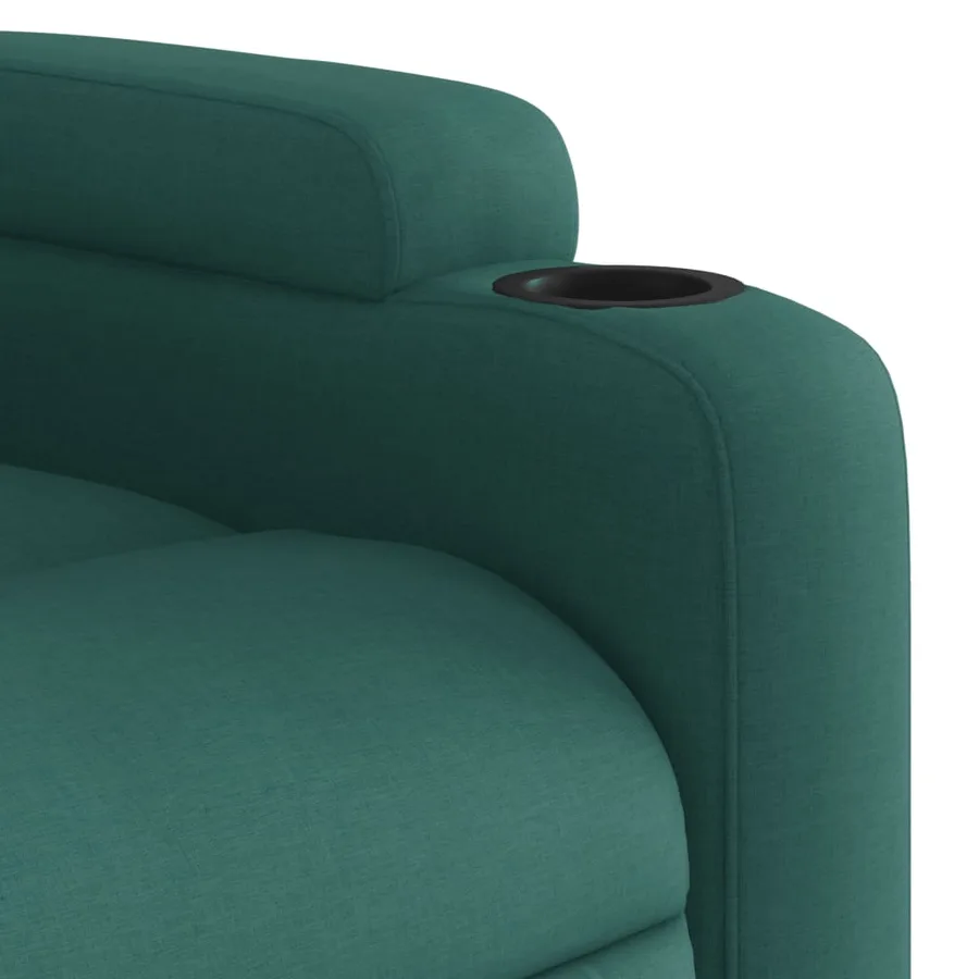 Fauteuil inclinable Vert foncé Tissu - 8