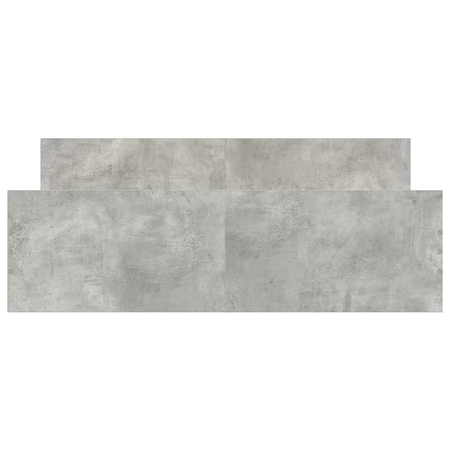 Cadre de lit sans matelas gris béton 140x190 cm - 5