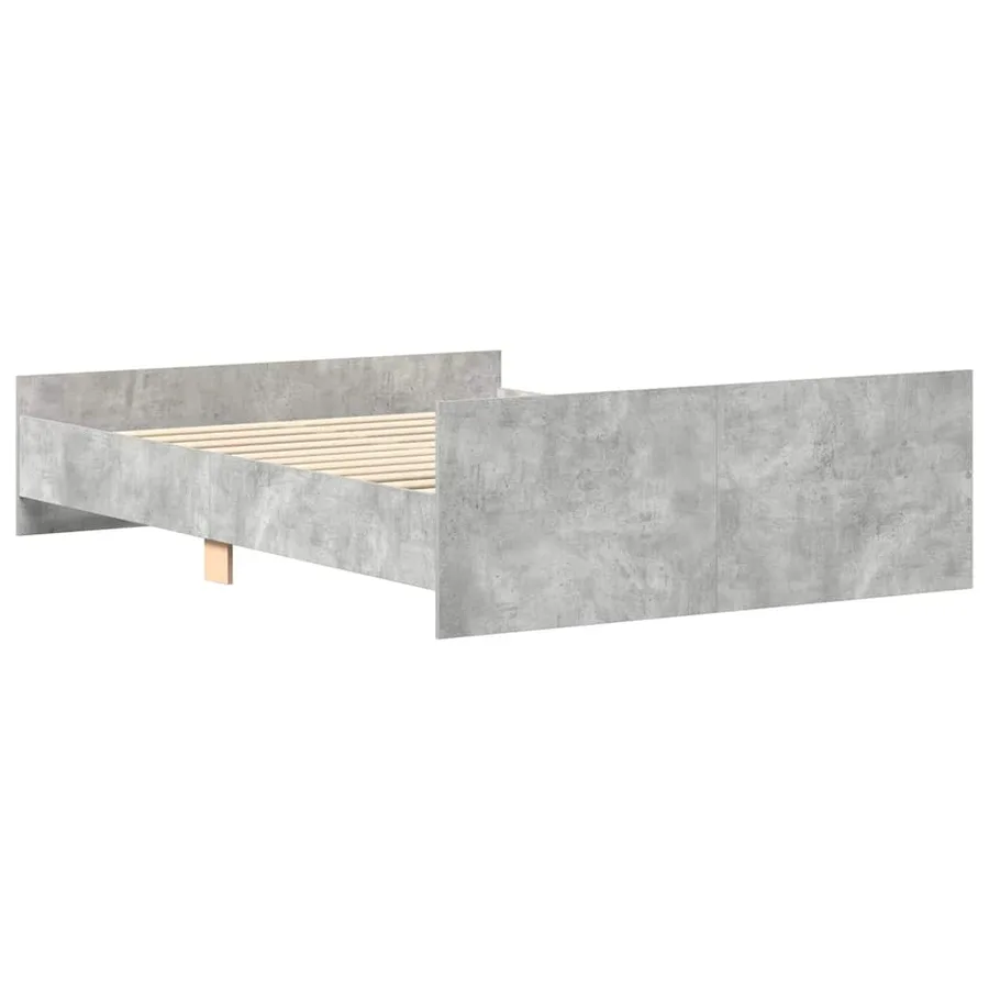 Cadre de lit sans matelas gris béton 140x190 cm - 6