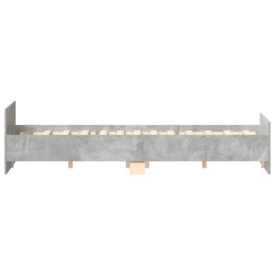Cadre de lit sans matelas gris béton 140x190 cm - 7