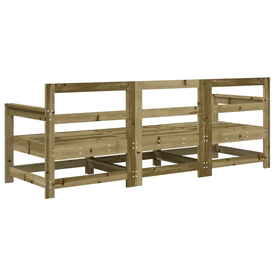 Salon de jardin 3 pcs bois de pin imprégné - 5