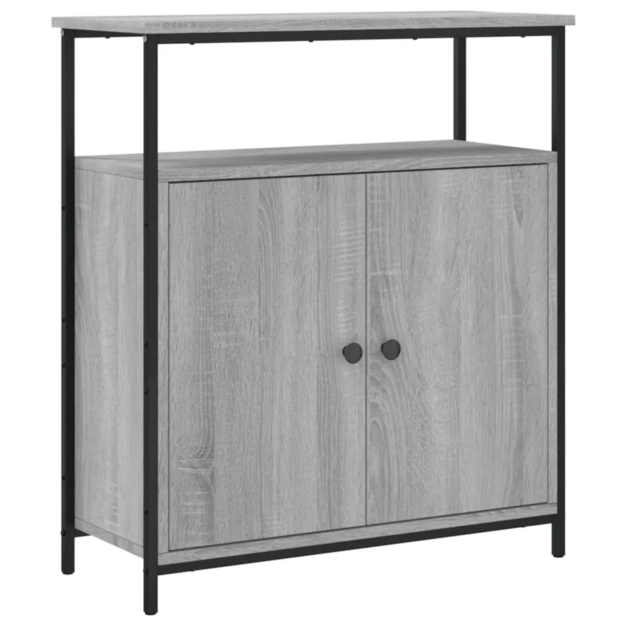 Buffet sonoma gris 70x30x80 cm bois d'ingénierie - 2