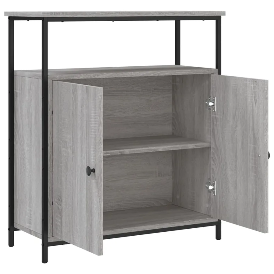 Buffet sonoma gris 70x30x80 cm bois d'ingénierie - 5