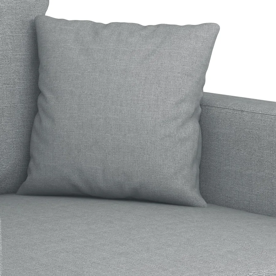 Ensemble de canapés 3 pcs coussins gris clair tissu - 6