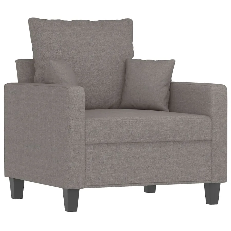 Ensemble de canapés 3 pcs avec coussins taupe tissu - 4