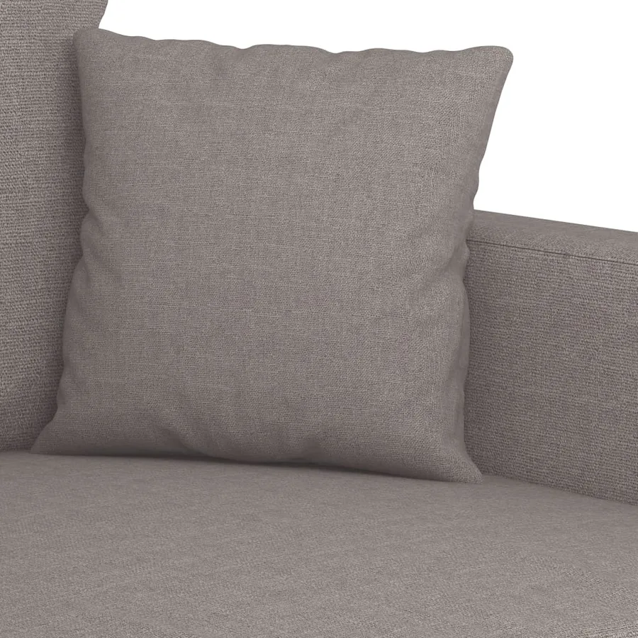 Ensemble de canapés 3 pcs avec coussins taupe tissu - 6