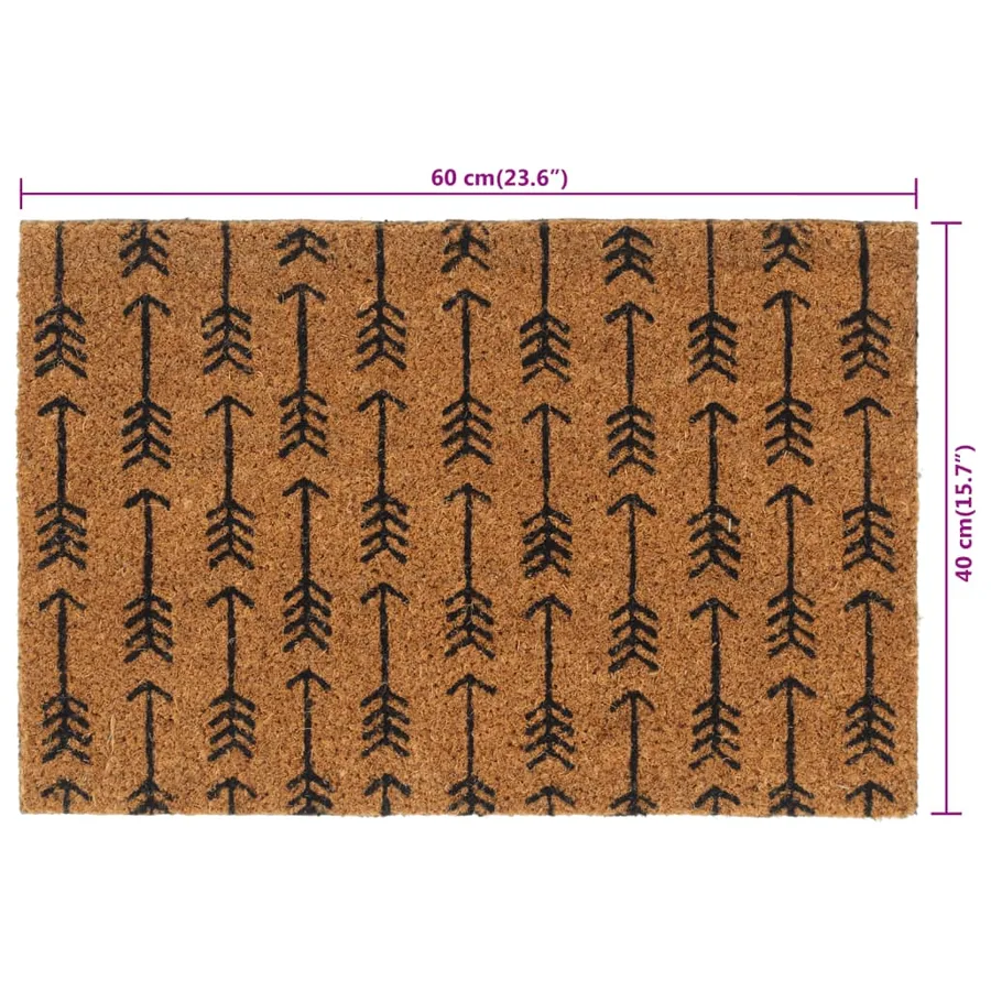 Tapis de porte naturel 40x60 cm fibre de coco touffeté - 6