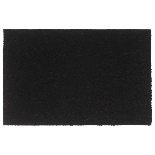 Tapis de porte noir 65x100 cm fibre de coco touffeté