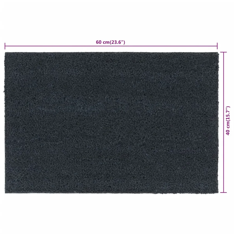 Tapis de porte 2 pcs gris foncé 40x60 cm fibre de coco touffeté - 7