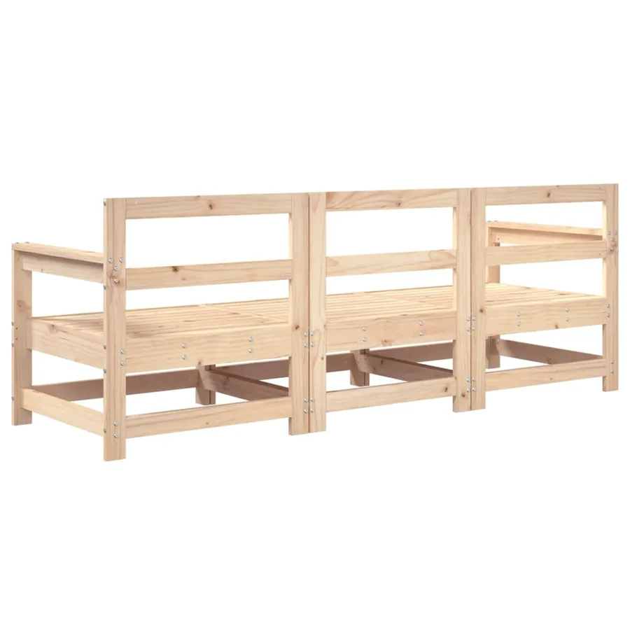 Salon de jardin 3 pcs bois massif de pin - 5