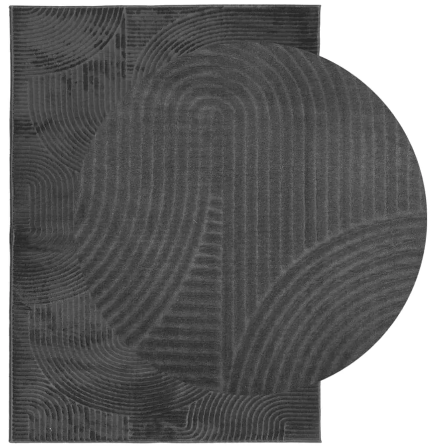 Tapis IZA poils courts style scandinave anthracite 200x280 cm - 3