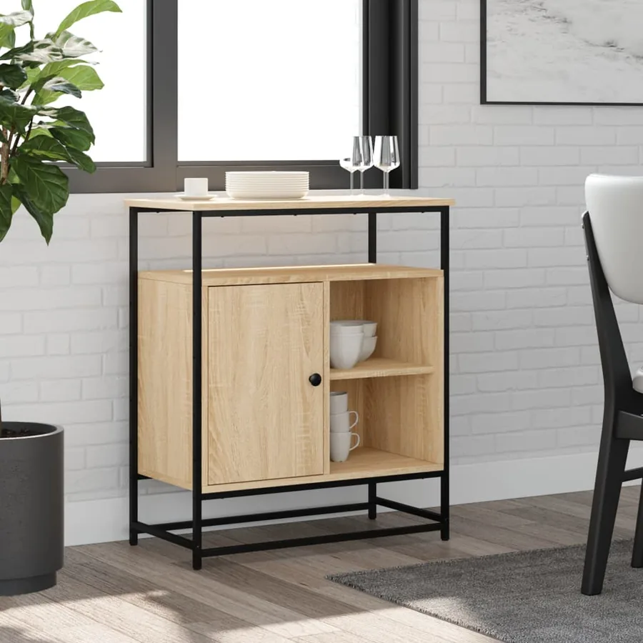 Buffet Chêne Sonoma 69x35x80 cm Bois d'ingénierie