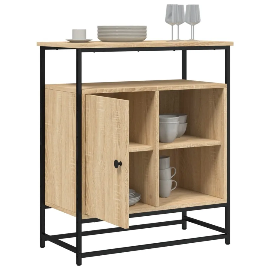 Buffet Chêne Sonoma 69x35x80 cm Bois d'ingénierie - 4